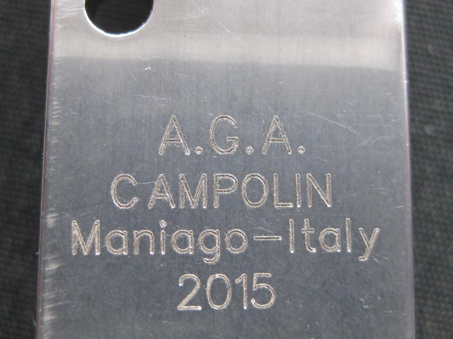 tang stamp AGA Campolin Maniago-Italy 2015