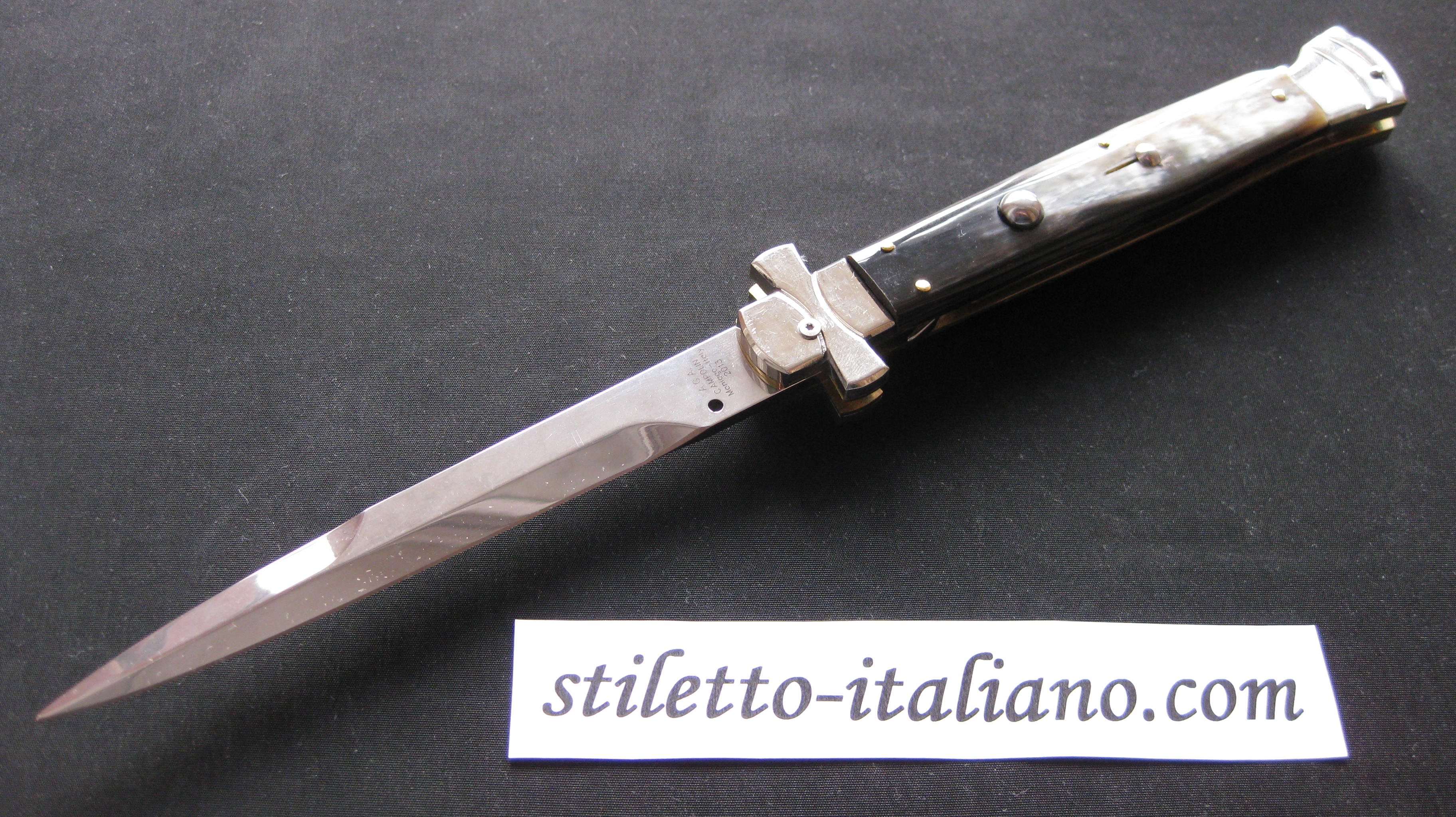 Stiletto 11 Maltese Cross Modified Bayonet Buffalo Horn AGA Campolin
