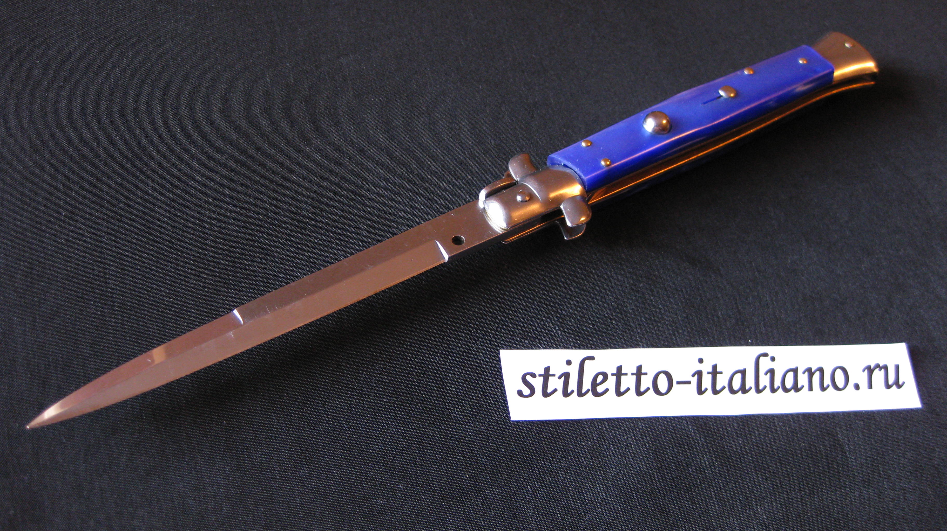 Stiletto 11 Bayonet Classic stiletto Blue pearlex Frank Beltrame
