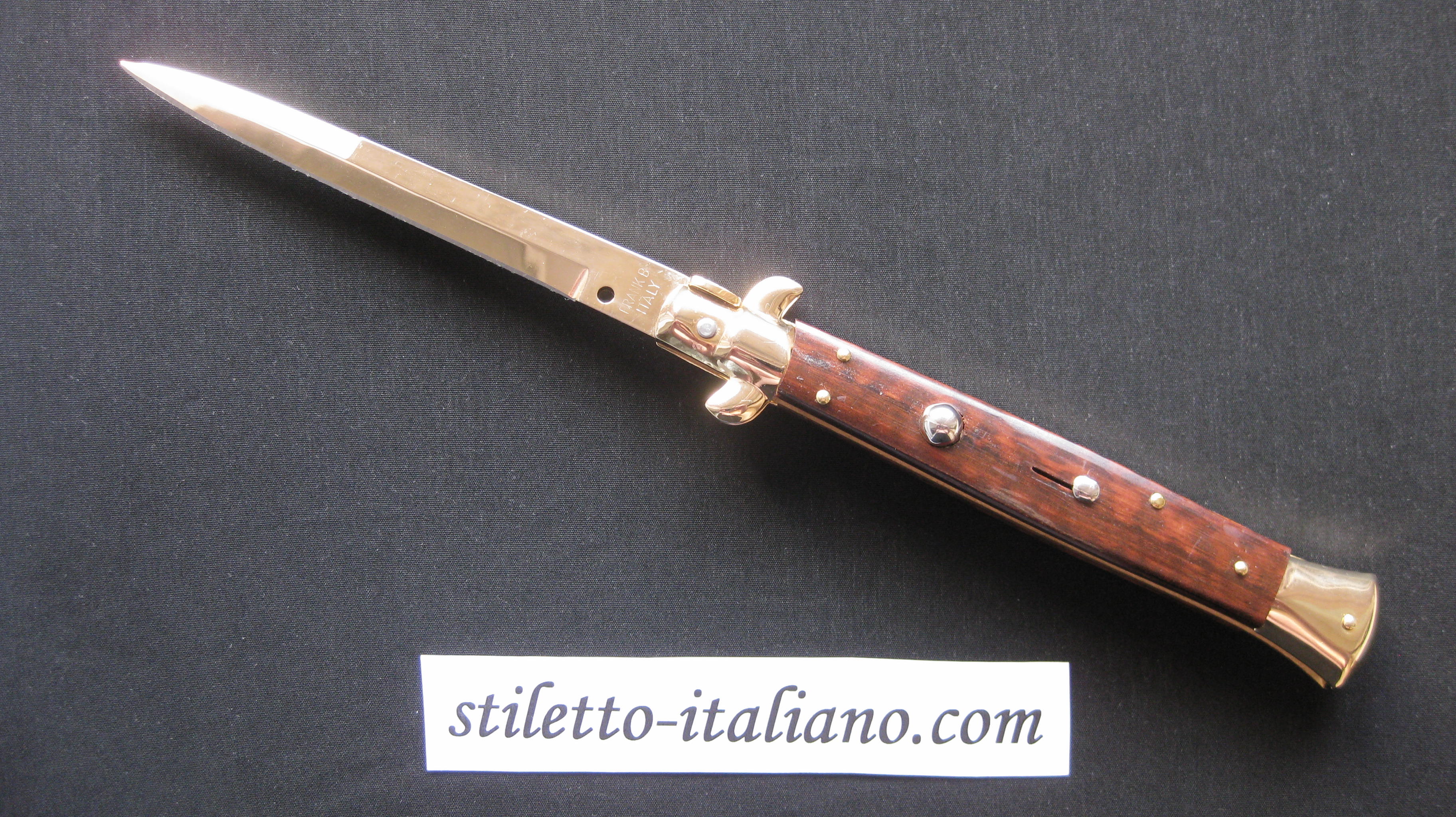 Stiletto 11 Bayonet Classic stiletto Snakewood 24K Gold plated Frank Beltrame
