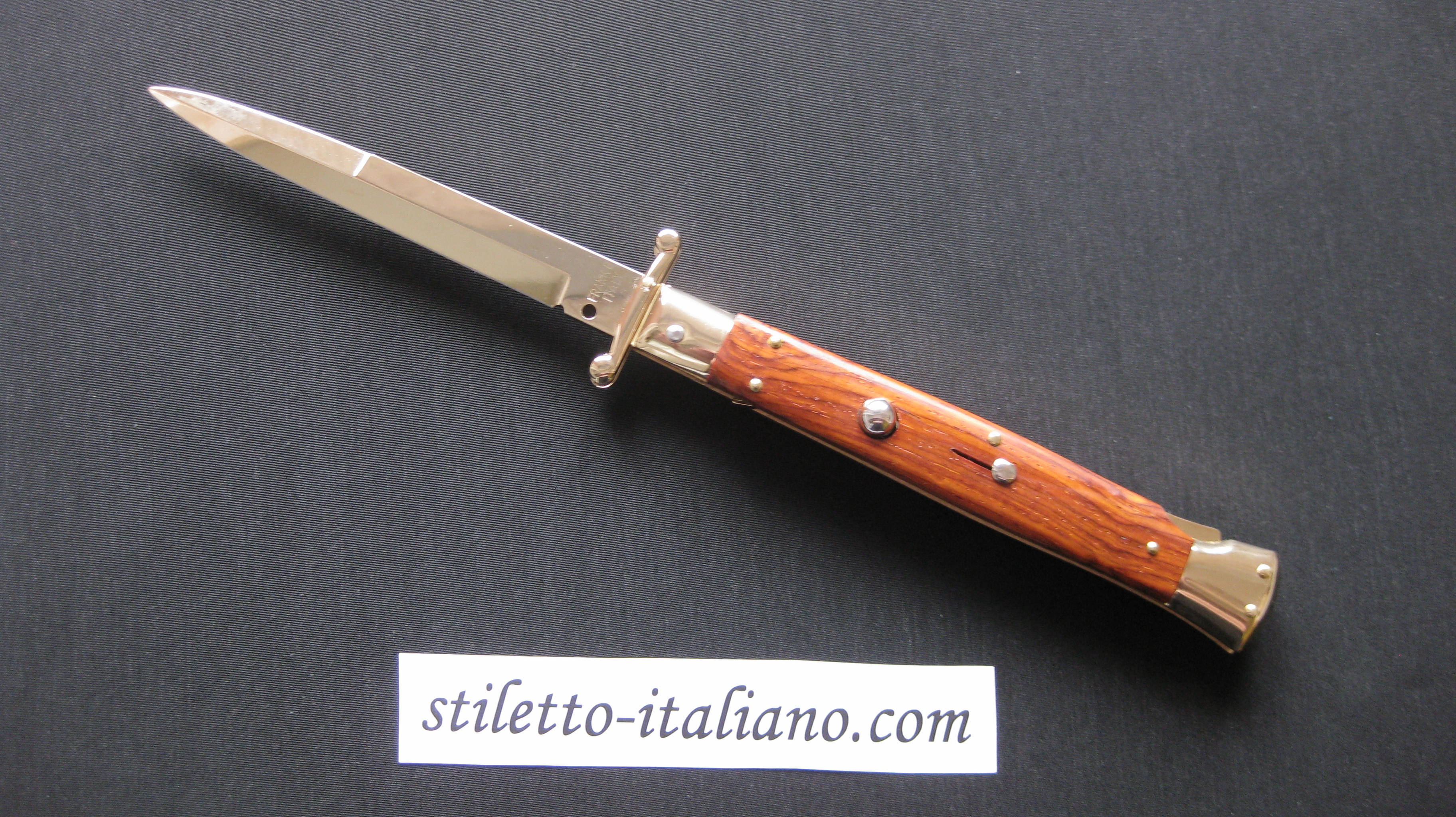 Stiletto 11 Swinguard Bayonet Cocobolo wood 24K Gold plated Frank Beltrame
