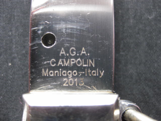 tang stamp A.G.A. Campolin Maniago-Italy 2013