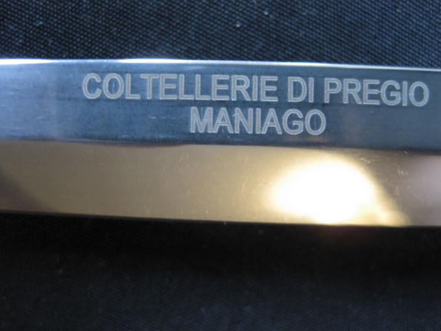 blade etching Coltellerie Di Pregio Maniago