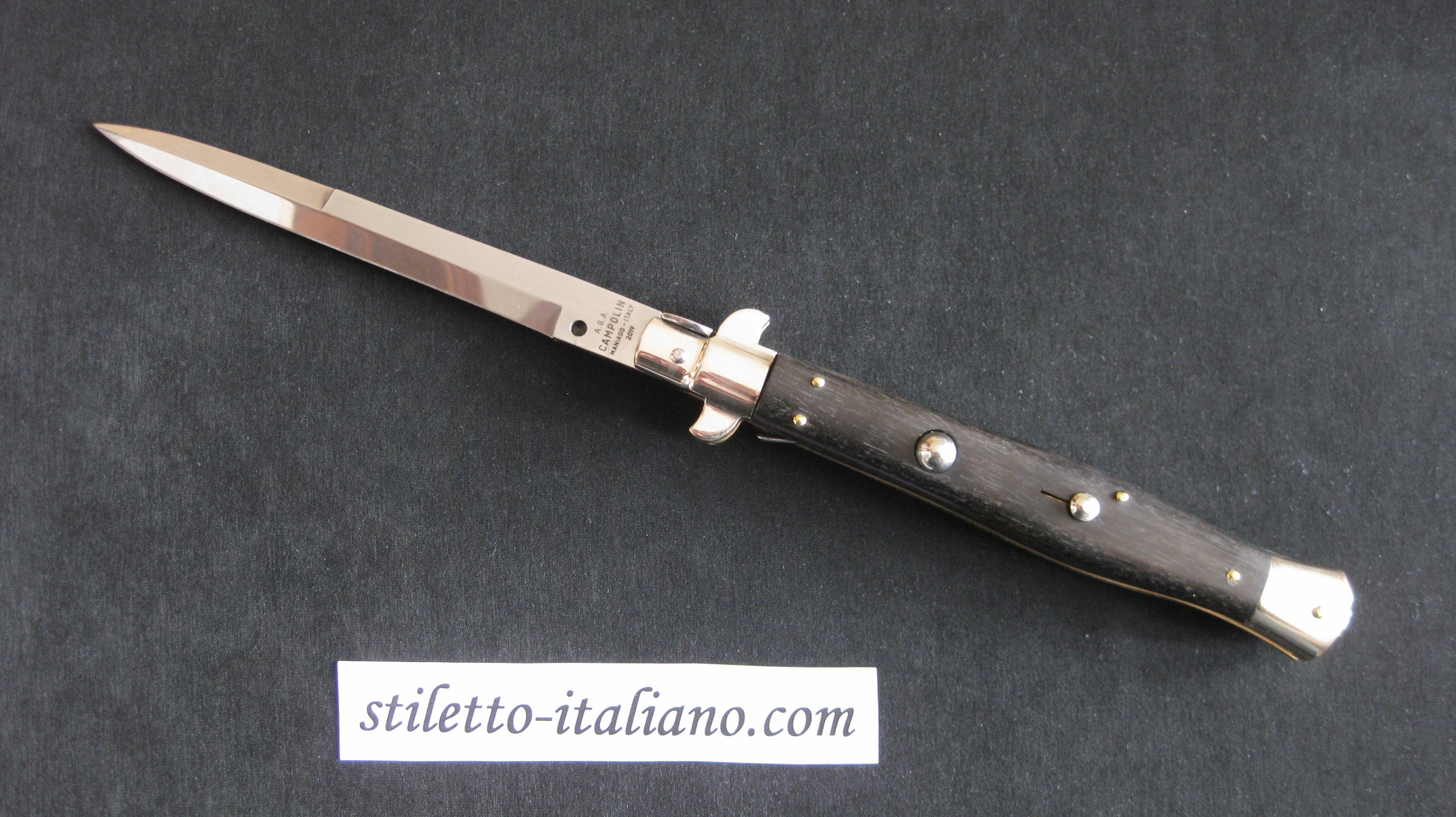 Stiletto 13 Flatguard Picklock Bayonet Ebony wood AGA Campolin