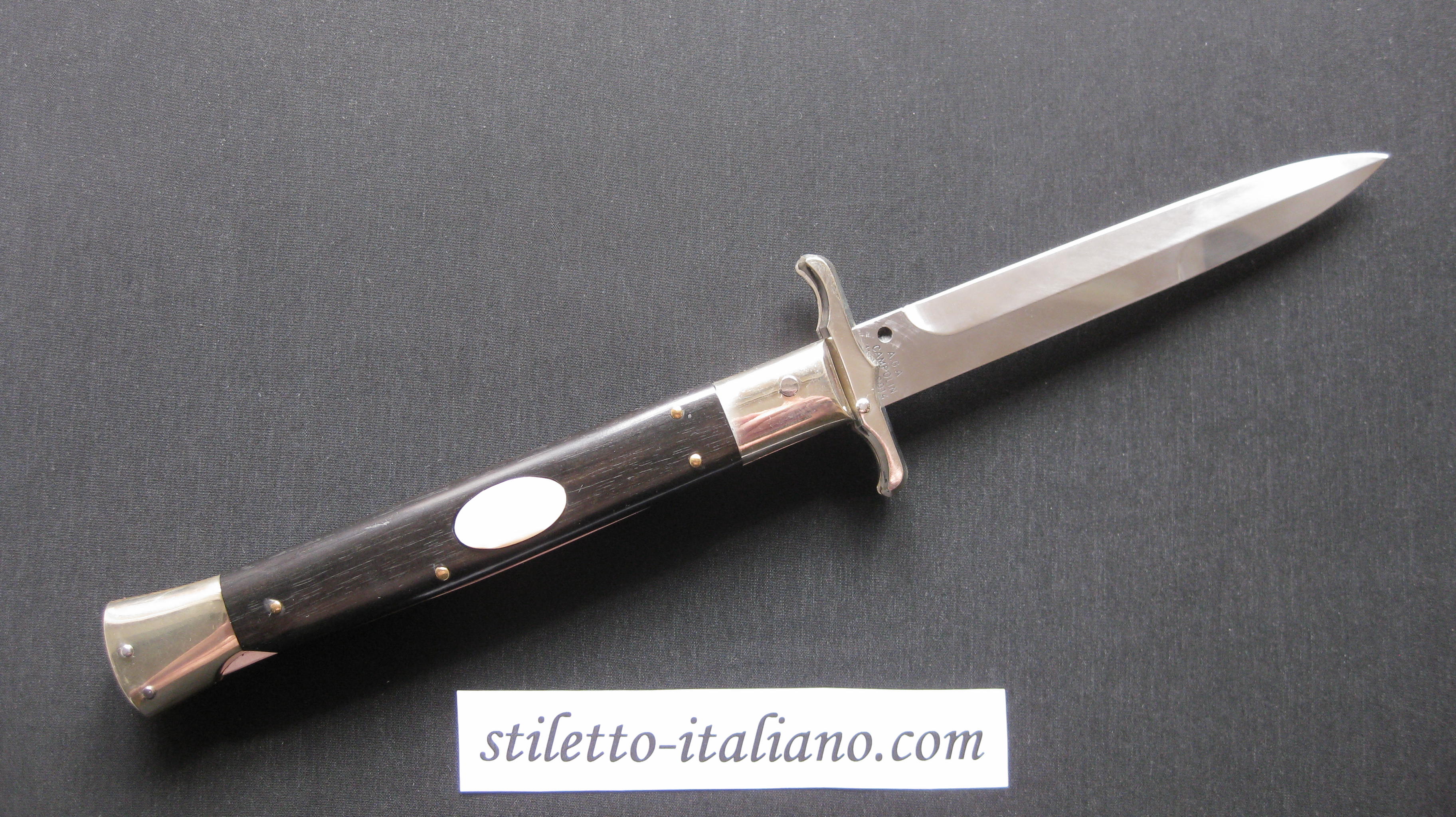 Stiletto 13 Swinguard Bayonet Ebony wood Pearl AGA Campolin