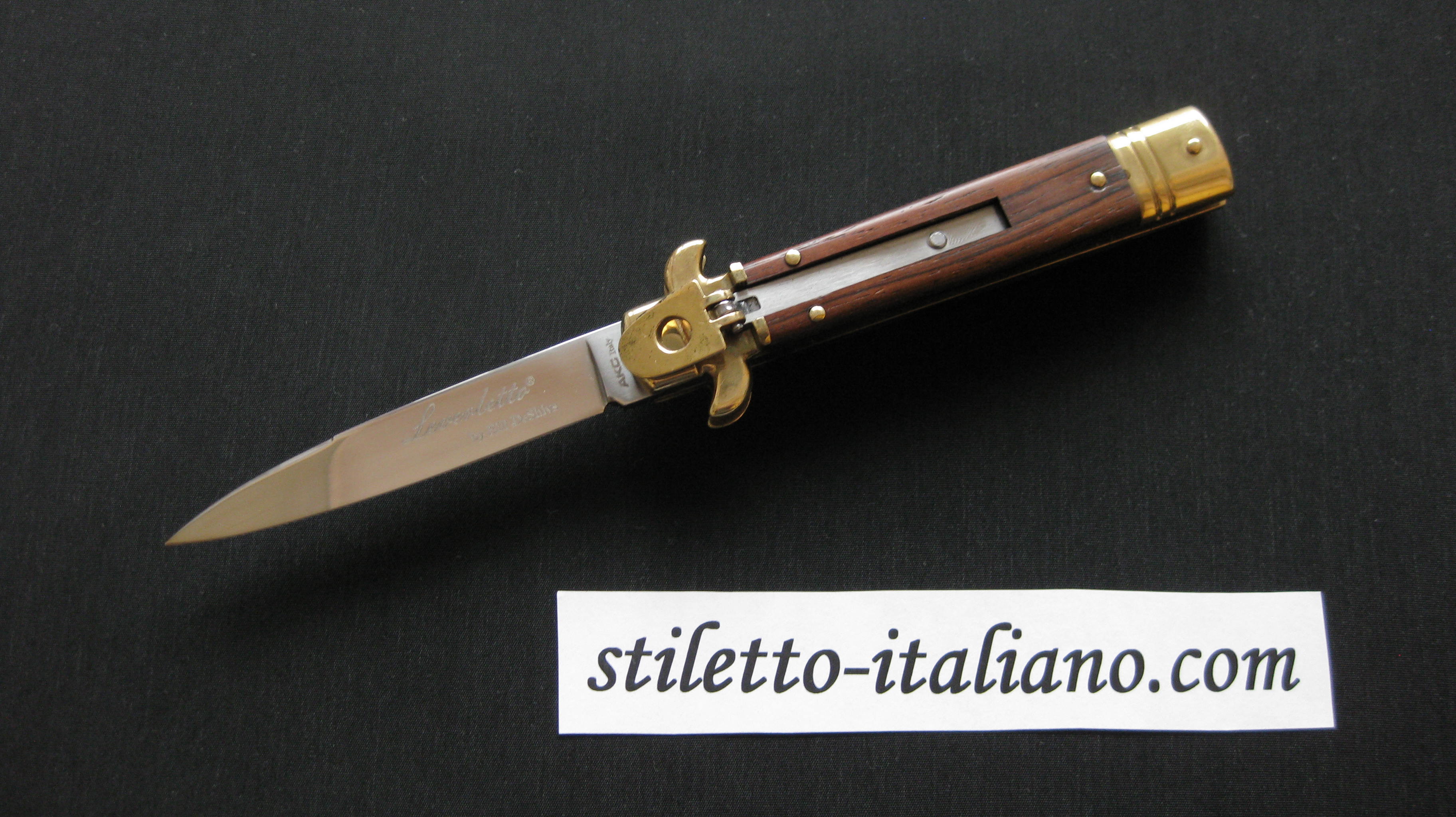 Stiletto 9 Leverletto Swedge Cocobolo wood AKC by Bill DeShivs