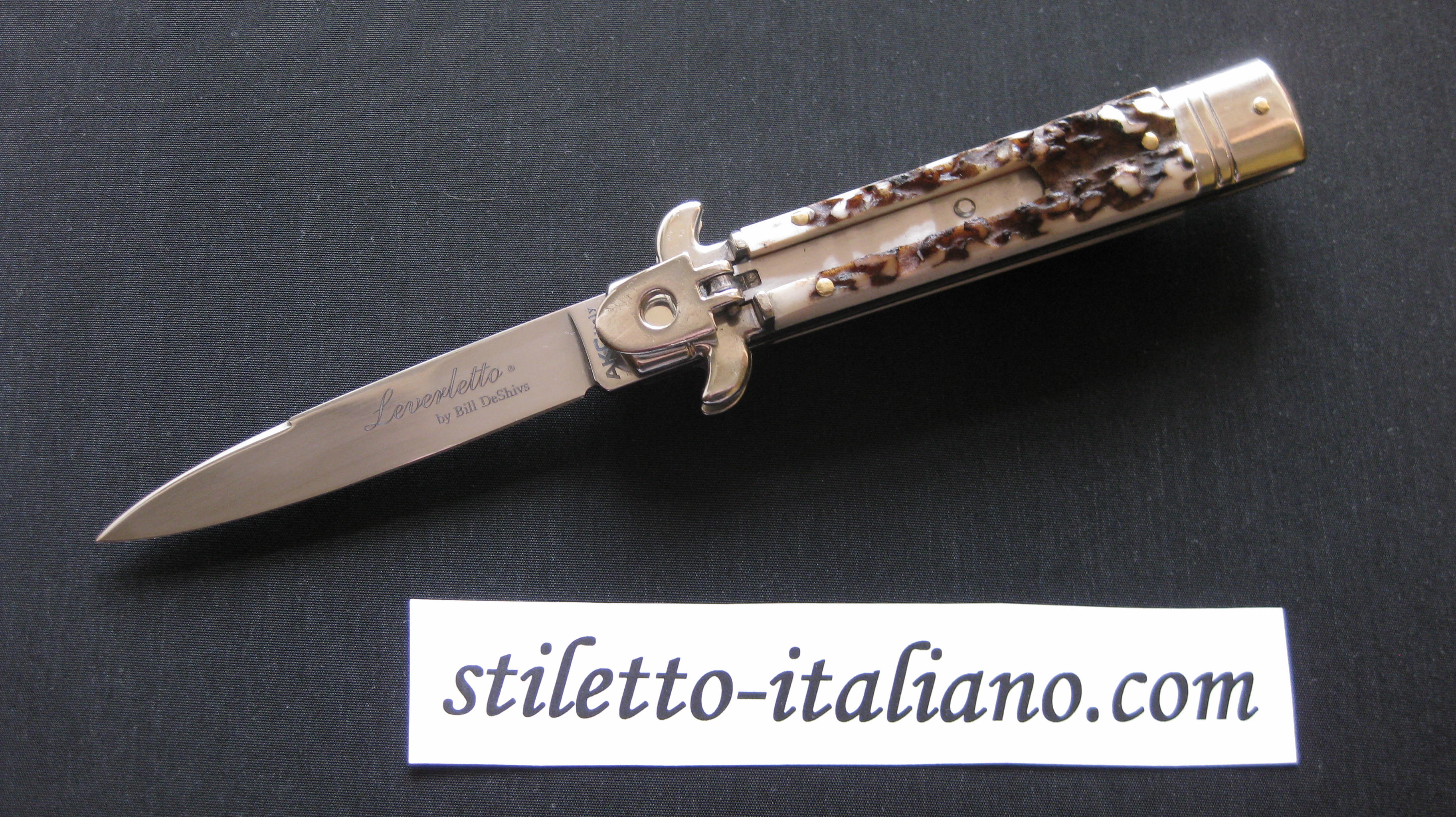 Stiletto 8 Leverletto Swedge Stag horn AKC by Bill DeShivs